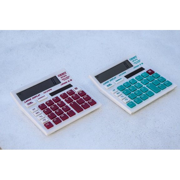 Shiv Damru 12 Digits Desktop Calculator With Large LCD Display And Sensitive Button, Dual Solar Power And Battery, Standard Function For Office, Home & School Pack Of 02