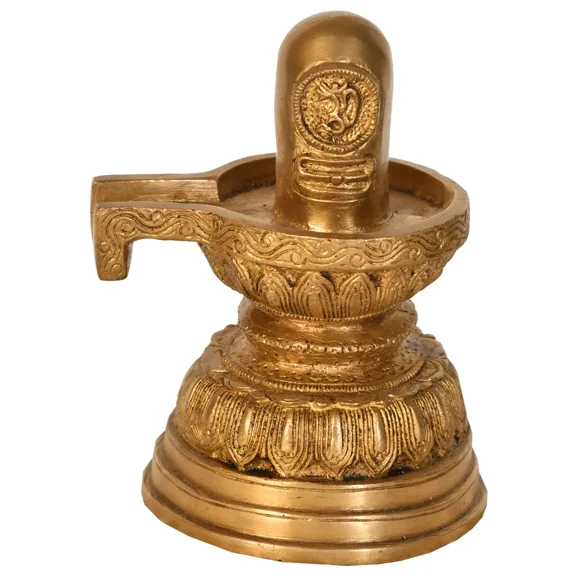 6" Shiva Linga in Brass | Handmade | Made in India