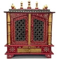 thumbnail image 1 of Shivay Arts Wooden Temple Mandir Pooja Ghar Mandapam Mandap for Worship with Door, 1 of 4