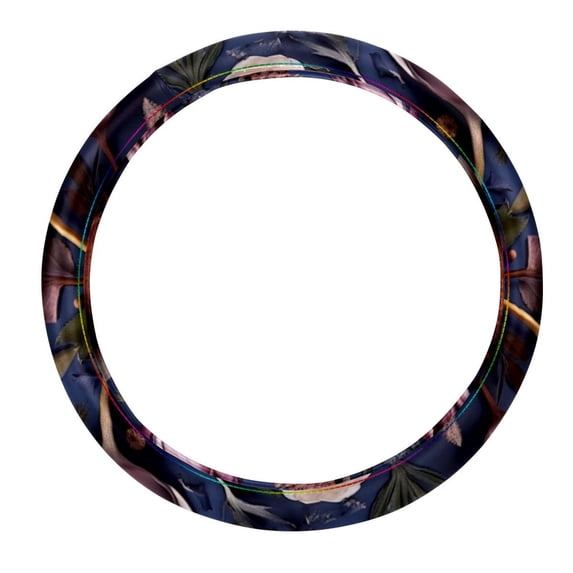 Shivering 14.5 Inch Printing PVC Leather Car Wheel Covers Steering Wheel Cover Auto Accessories
