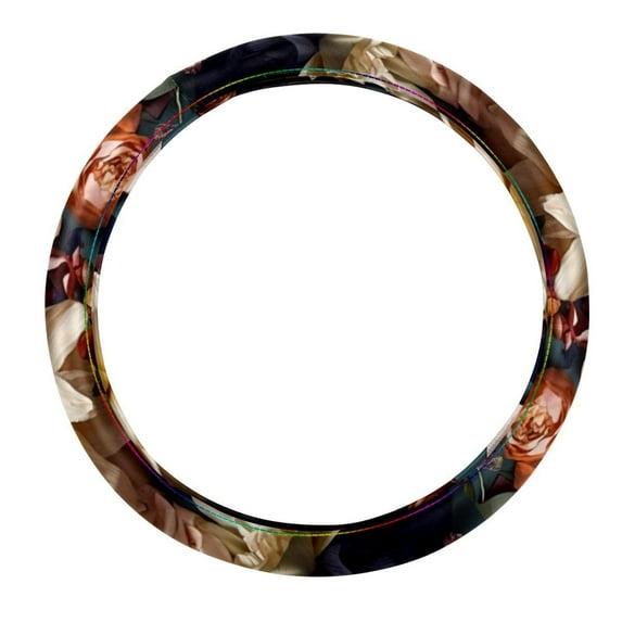 Shivering 14.5 Inch Printing PVC Leather Auto Accessories Car Steering Wheel Cover