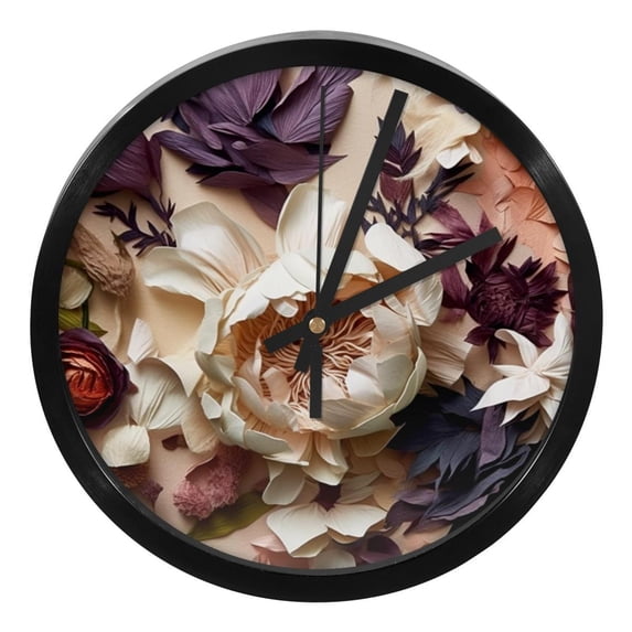 Shivering 9.8 Inch Silent Round Digital Wall Clock, Battery Operated, Easy to Read for Bedroom, Living Room, Kitchen, Bathroom Decoration - Non-Ticking Wall Clocks