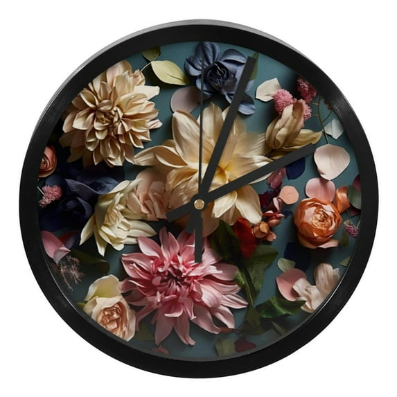 Shivering 9.8 Inch Silent Round Digital Wall Clock, Battery Operated, Easy to Read for Bedroom, Living Room, Kitchen, Bathroom Decoration - Non-Ticking Wall Clocks