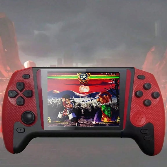 Shixing Project X Red and Blue Pocket Gaming Console 4.3-inch HD IPS Screen 64GB 500-in-1 1-Pack