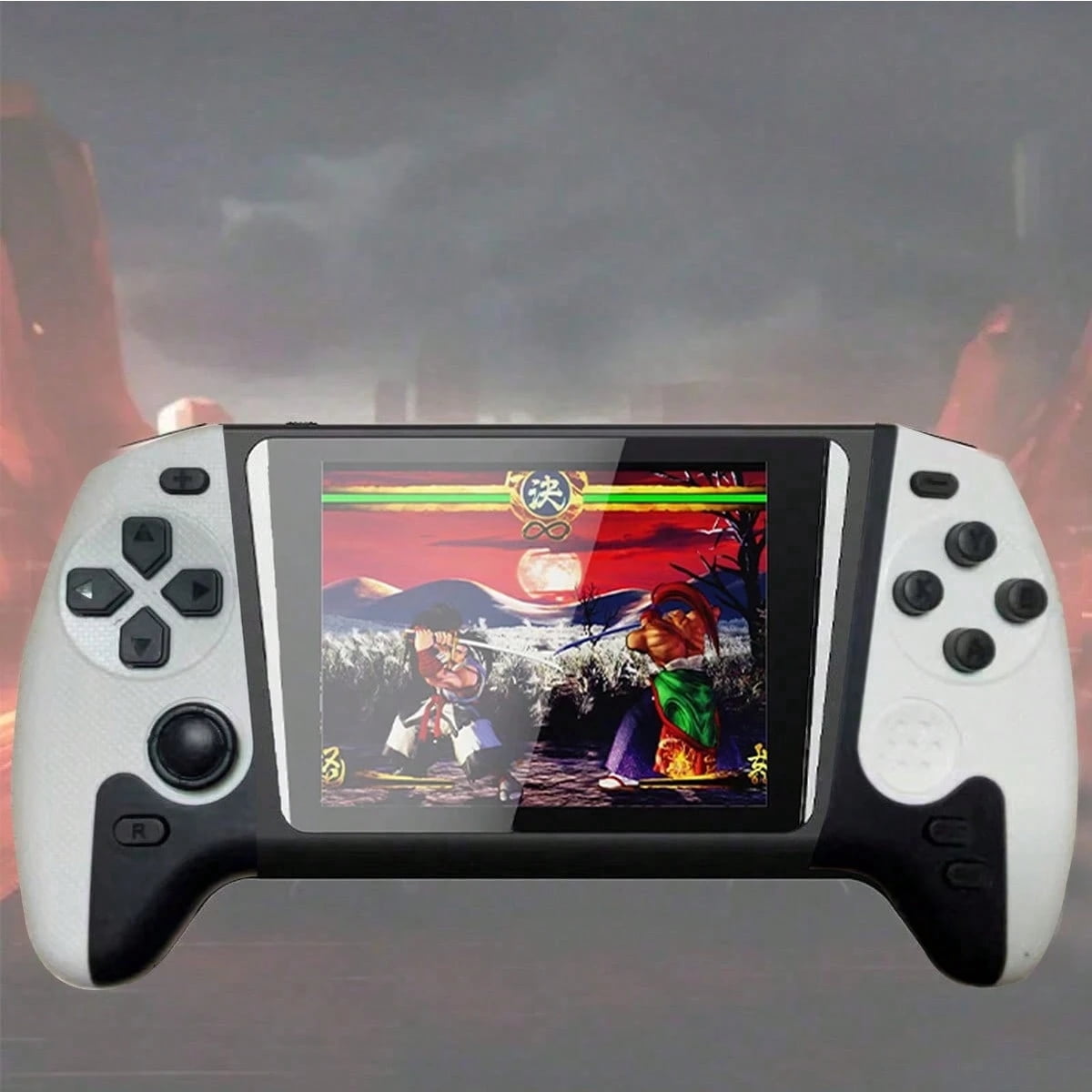 Shixing Pocket Gaming Console Project X Red and Blue, 4.3-inch HD IPS Screen, 64GB, 500-in-1 Games, 1-Pack