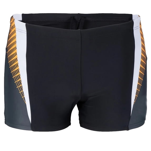 Ashyfjp Mens Swimwear Casual Printed Elastic Waist Stretch Lightweight Breathable Quick-Dry Swim Trunks for Men, Black, XXL
