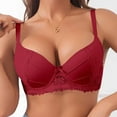 thumbnail image 1 of Ashyfjp Underwire Bras for Women Solid Color Soft Comfortable Lightweight Lace Bra with Gathering, Womens Underwear Everyday Bra, 1 of 5