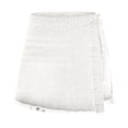 thumbnail image 1 of Shiyifun Womens Shorts Casual Fashion Solid Color Zipper-Fastening Denim A-Line Skirt-Shorts with Pocket, White, XL, 1 of 4