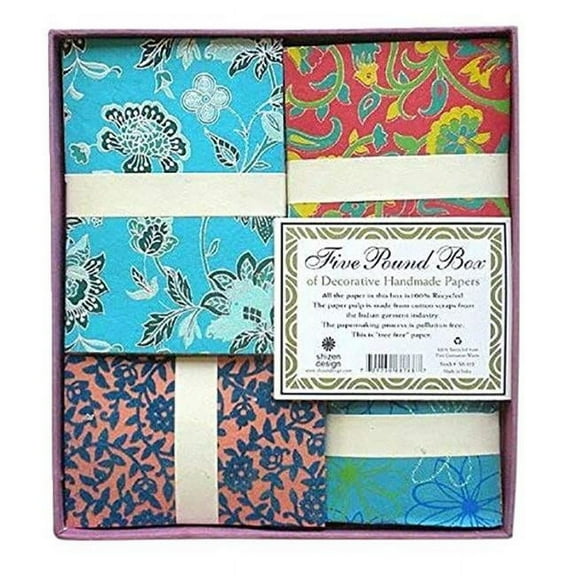 Shizen Design 2023493 Handmade Decorative Papers, Assorted Color - 5 lbs