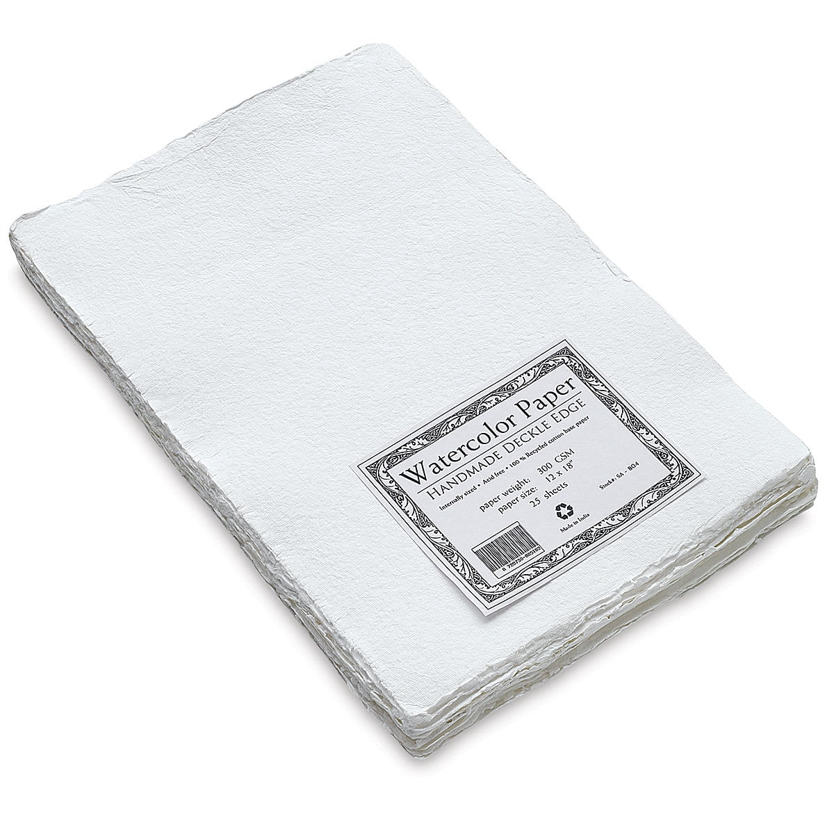 Shizen Professional Watercolor Paper - 12" x 18",Cold Press/Rough, 25 Sheets