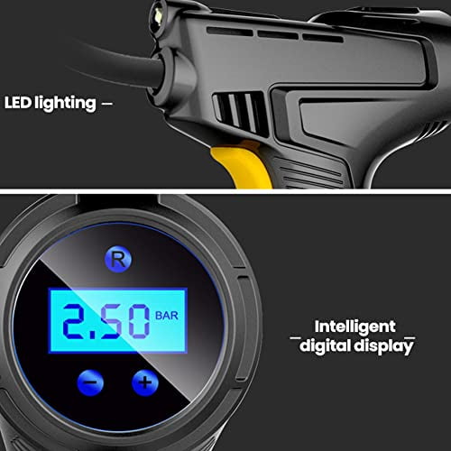 Shkalacar Handheld Tire Inflator 120W Wireless Car Air Compressor USB