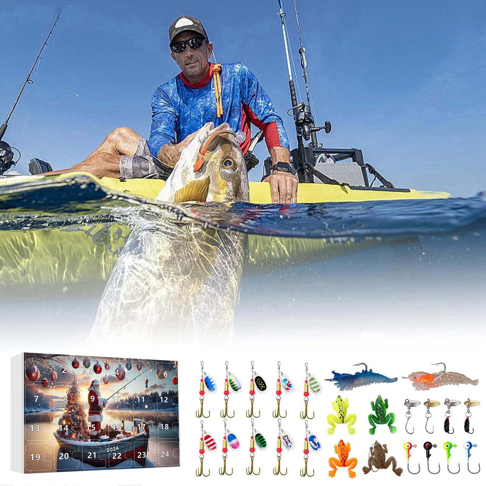 Shkhoas 2024 Fishing Lure Advent CalendarChristmas Countdown with