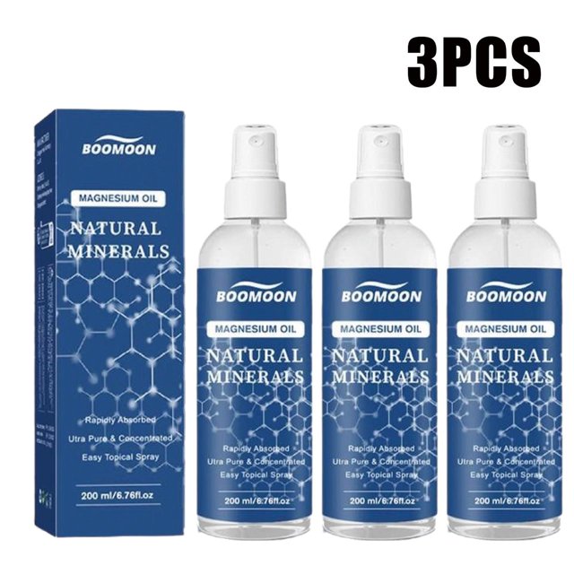 Shkhoas Ancient Minerals Magnesium Oil Spray Bottle of Pure Genuine