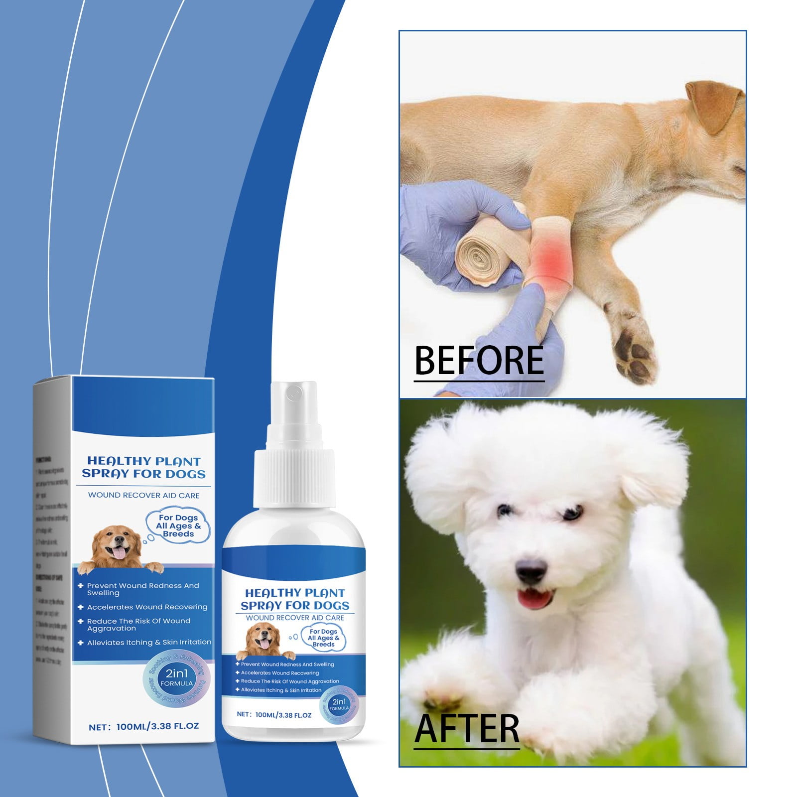 Shkhoas Antimicrobial Dog Hot Spot & Allergy SprayHealing Helper Itch