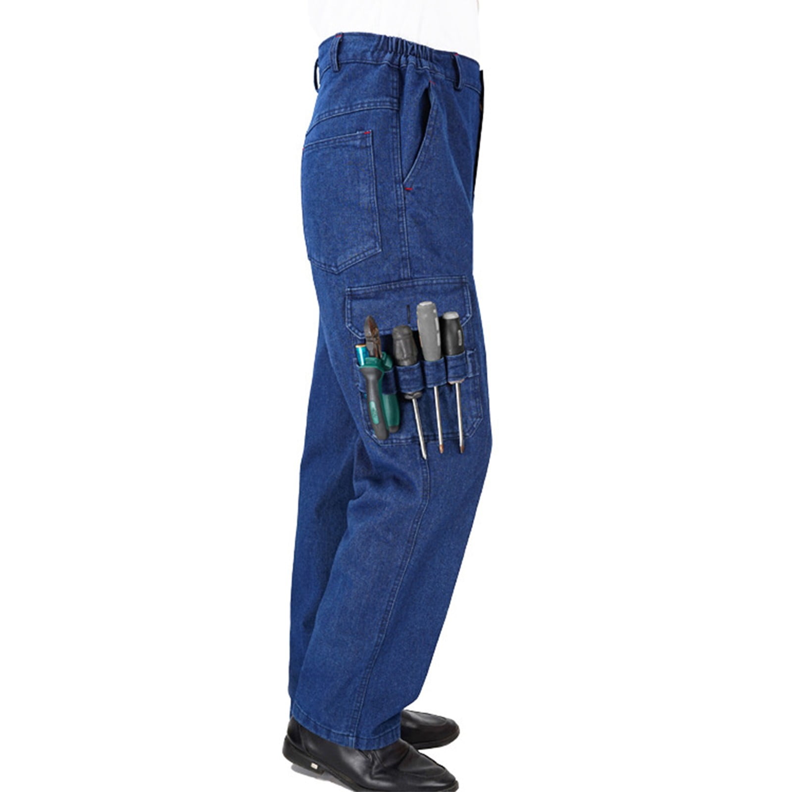Men's Plus Size Wide Leg Cargo Jeans main image 1