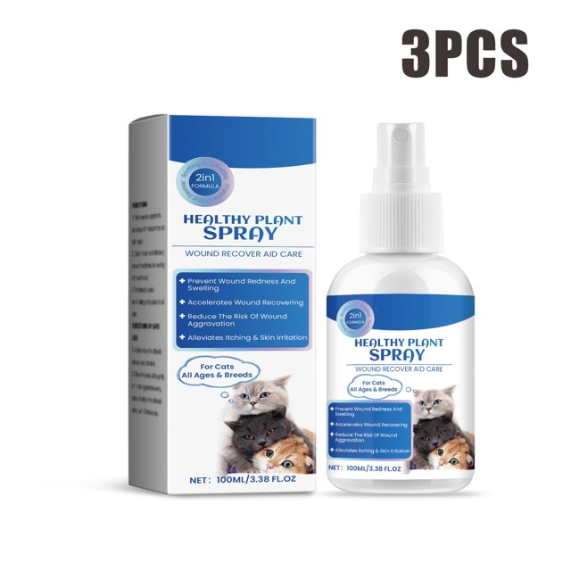 Shkhoas Cat Wound Relief Spray Wound Spray for Tomcats Healing Help and