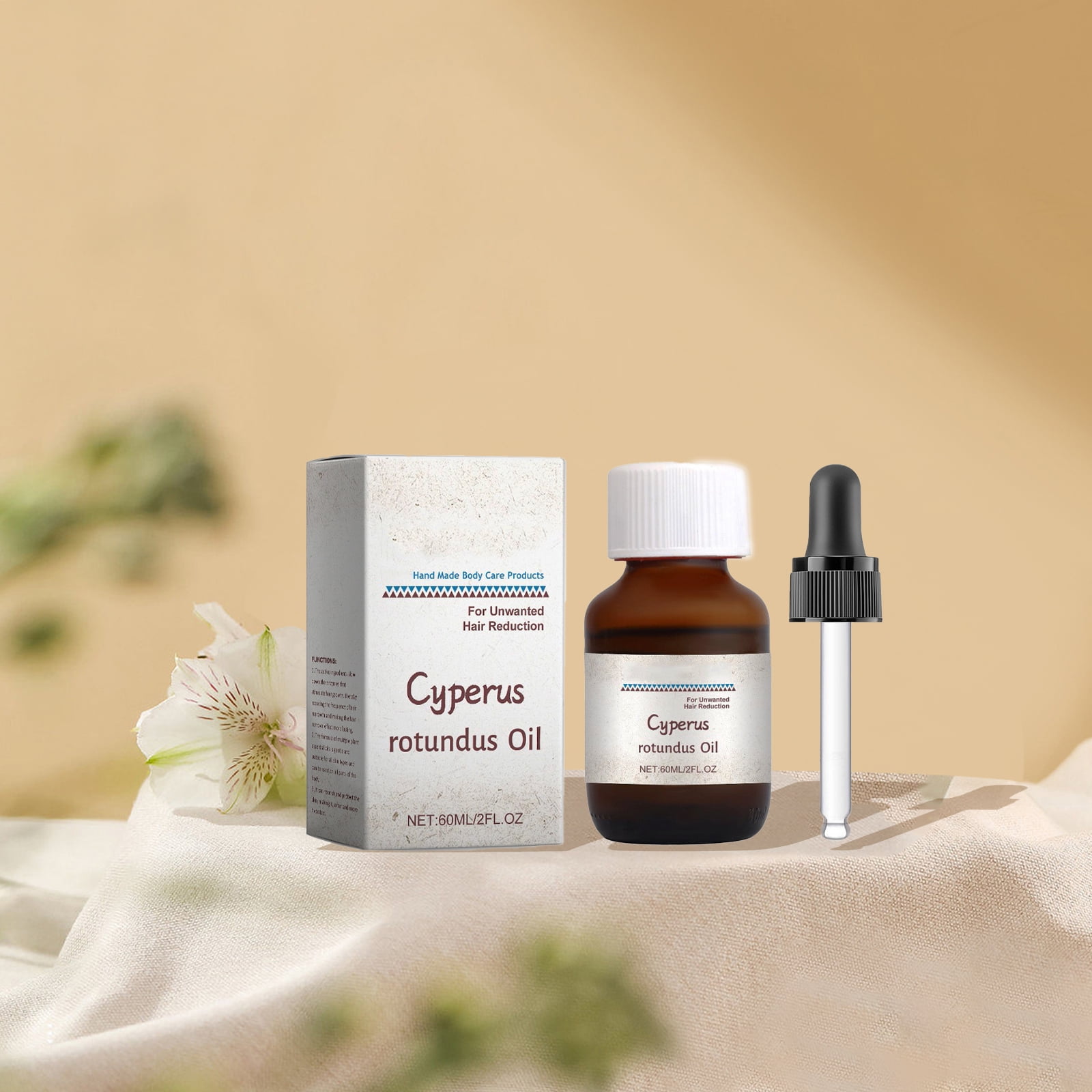 Shkhoas Cyperus Rotundus Oil Natural Hair Removal Oil, Reduces Body Hair Growth Effectively