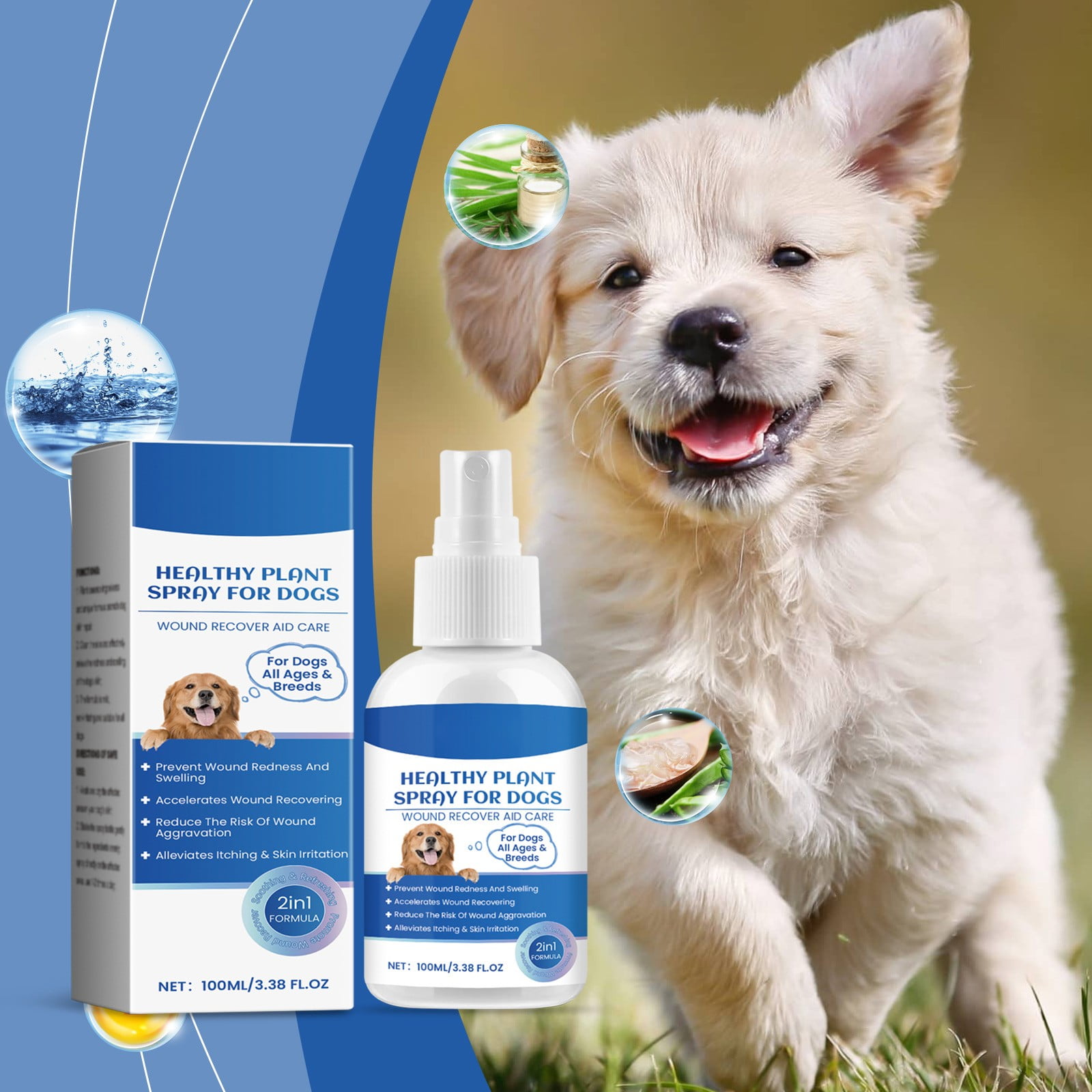 Shkhoas Natural Relief for Dogss & Humans Soothes Dog Wounds Itches