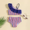 thumbnail image 1 of FAMTKT 4th of July Swimsuit Sets, Infant Baby Girl Bikini Swimsuit Swimwear Toddler Bathing Suit Summer Outfit Set, 1 of 9