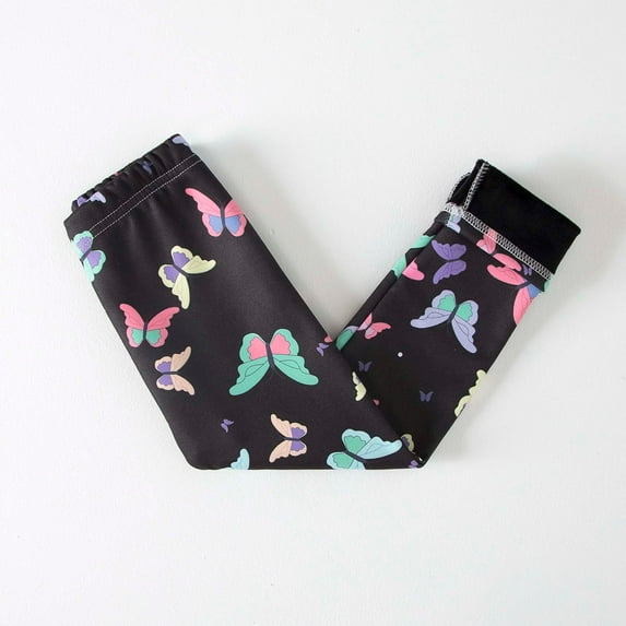 Shldybc Baby Girls Leggings Winter Warm High Waist Sweatpants Toddler Cotton Active Elastic Pants