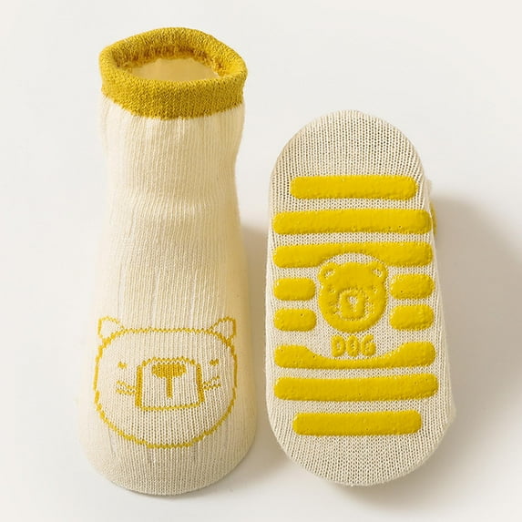 Shldybc Baby Winter Socks Non Slip Warm Socks with Grips for for Toddlers Infants Kids Boys Girls 2-3T Fuzzy Color Christmas Gifts