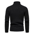 thumbnail image 1 of Shldybc Black Men's Turtleneck Sweater Long Sleeve Basic Turtle Neck Undershirt Lightweight Thermal Pullover Sweater Pullover Sweater Thermal Underwear Top - Fall/Winter Clearance, 1 of 4