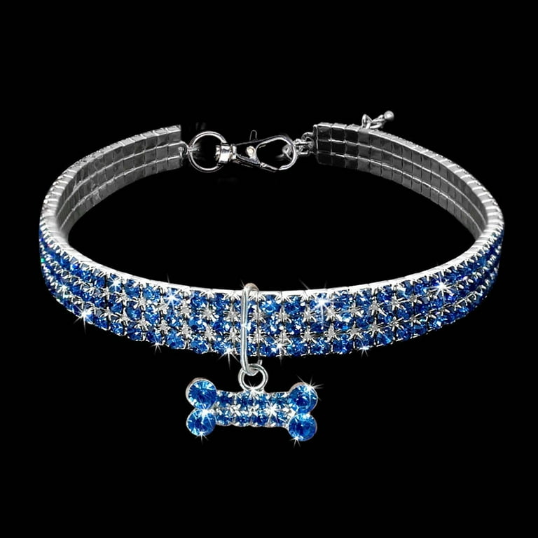 Shldybc Bling Rhinestones Pet Collars Glitter Pendant Dog Collars Adjustable Crystal Cat Collar Mini Pet Dog Bling Chocker Collars Fancy Dog Rhinestone Necklace Walmart