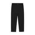 thumbnail image 1 of FAMTKT Boys' Flat Suit Dress Pant, Straight Leg Fit & Hemmed Bottom, Belt Loops & Functional Front Pockets, Boys Uniform Pants( 9-10 Years, Black ), 1 of 1