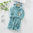 thumbnail image 1 of Shldybc Boys Girls Robe Toddler Kids Hooded Sleepwear Fleece Bathrobes Cute Housecoat Gowns Toddler Plush Pajamas Sleepwear Spa Robe Variety of Colors, 1 of 3