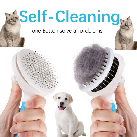 Shldybc Cat Grooming Brush, Self Cleaning Cat Brushes for Dogs Cats for Long Haired & Short Hair Gently To Remove Loose Undercoat, Pet Hair Brush