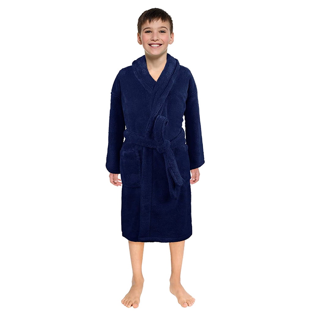 FAMTKT Children's Bathrobe Boys Girls Hoodie Robes Toddler Soft Pajamas ...