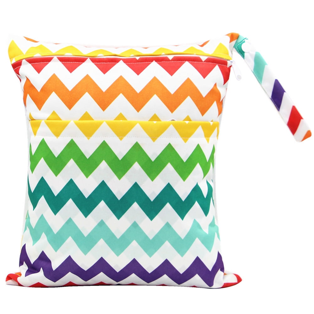 Shldybc Cloth Diaper Wet Dry Bags Waterproof Reusable with Two Zippered