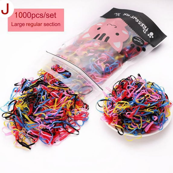Shldybc Colorful Disposable Rubber Band Hair Band Kids Baby Girls Toddlers 1000pcs/set