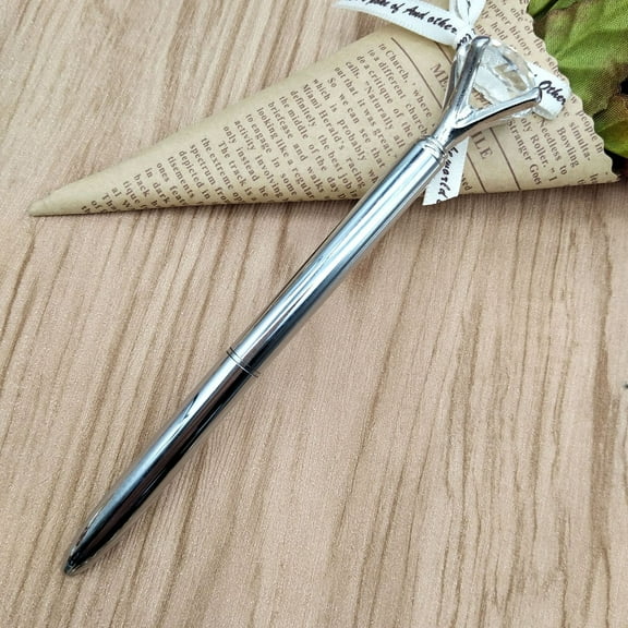 Shldybc Cute Ballpoint Pens for Note Writing, Crystal Ball Pens Office Supplies for Women & Men, Large Diamond Ballpoint Pens, Good Gift Journaling Pens for Everyday Writing Activities