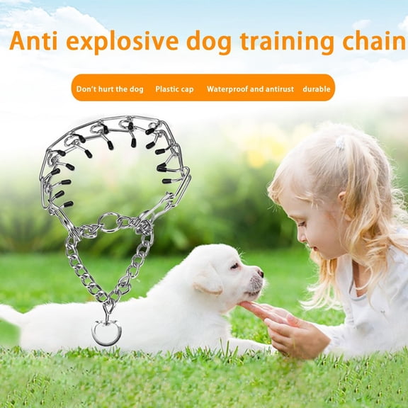 Shldybc Dog Metal Necklace Detachable Stimulating Training Dog Chain Collar Collar, Dog Products, Dog Collars on Clearance