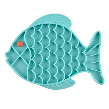 Shldybc Dog Food Mat, Silicone Dog Cat Bowl Mat, Special-Shaped Pet Food Dispenser Fashion Non-Slip Pet Feeding Bowl