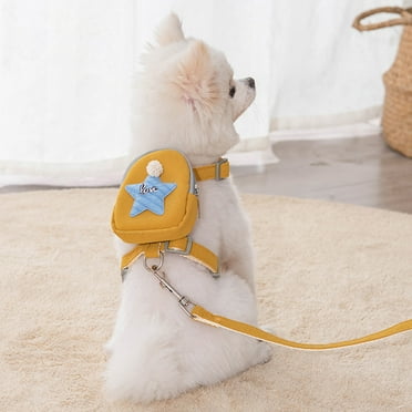 Shldybc Dog Harness for Small Dogs, Adjustable No Pull Harness for Small Dogs Comfort Reflective Small Dog Harness and Leash Set, Puppy Dog Vest Harness for Small Medium Dogs with Traction Rope