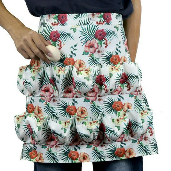 Shldybc Egg Apron for Fresh Eggs,Egg Collecting Apron with Deep Pockets, Chicken Egg Apron for Women, Chicken Farm Home Apron, Spring Savings
