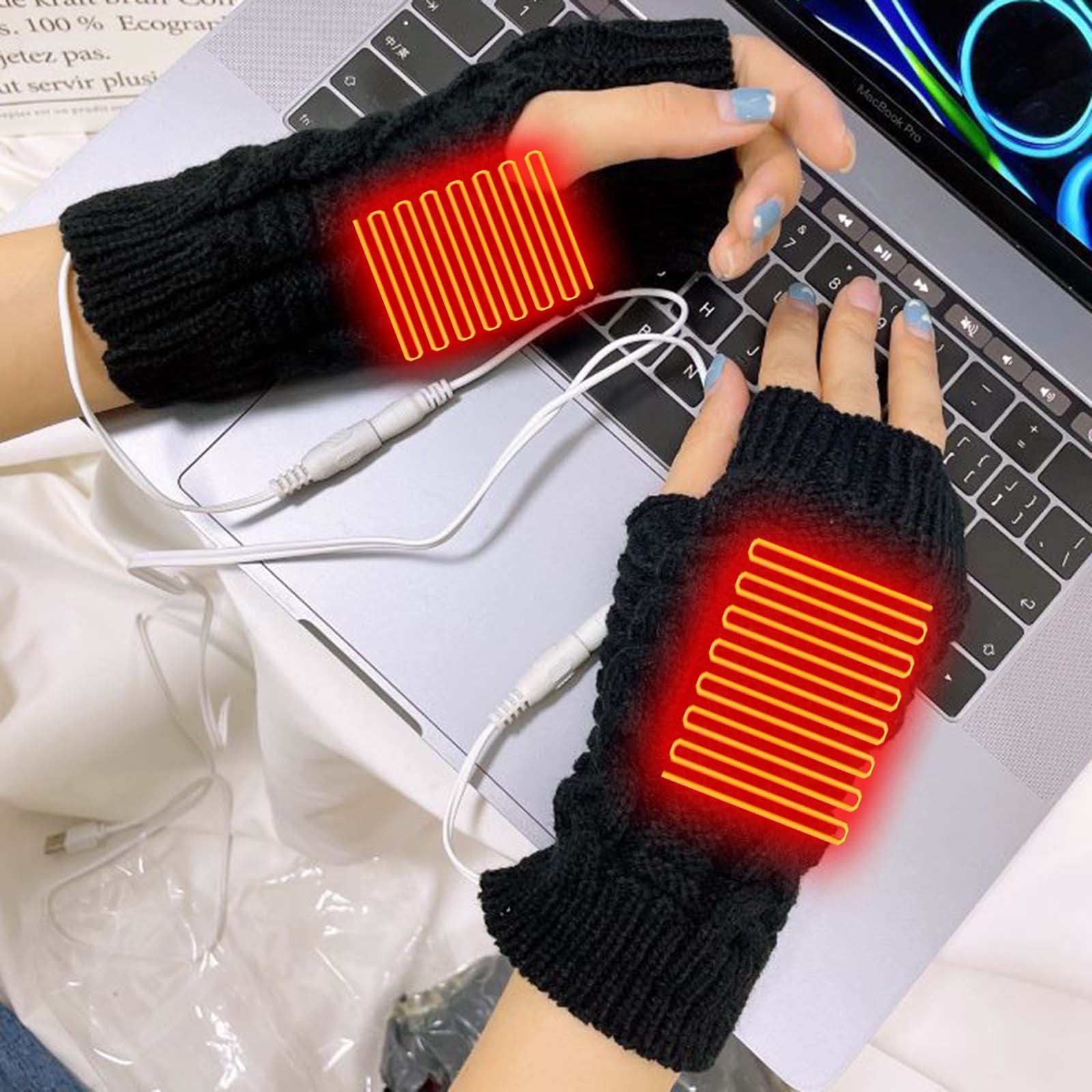 Shldybc Electric Heated Gloves, Rechargeable Heated Mittens for Women