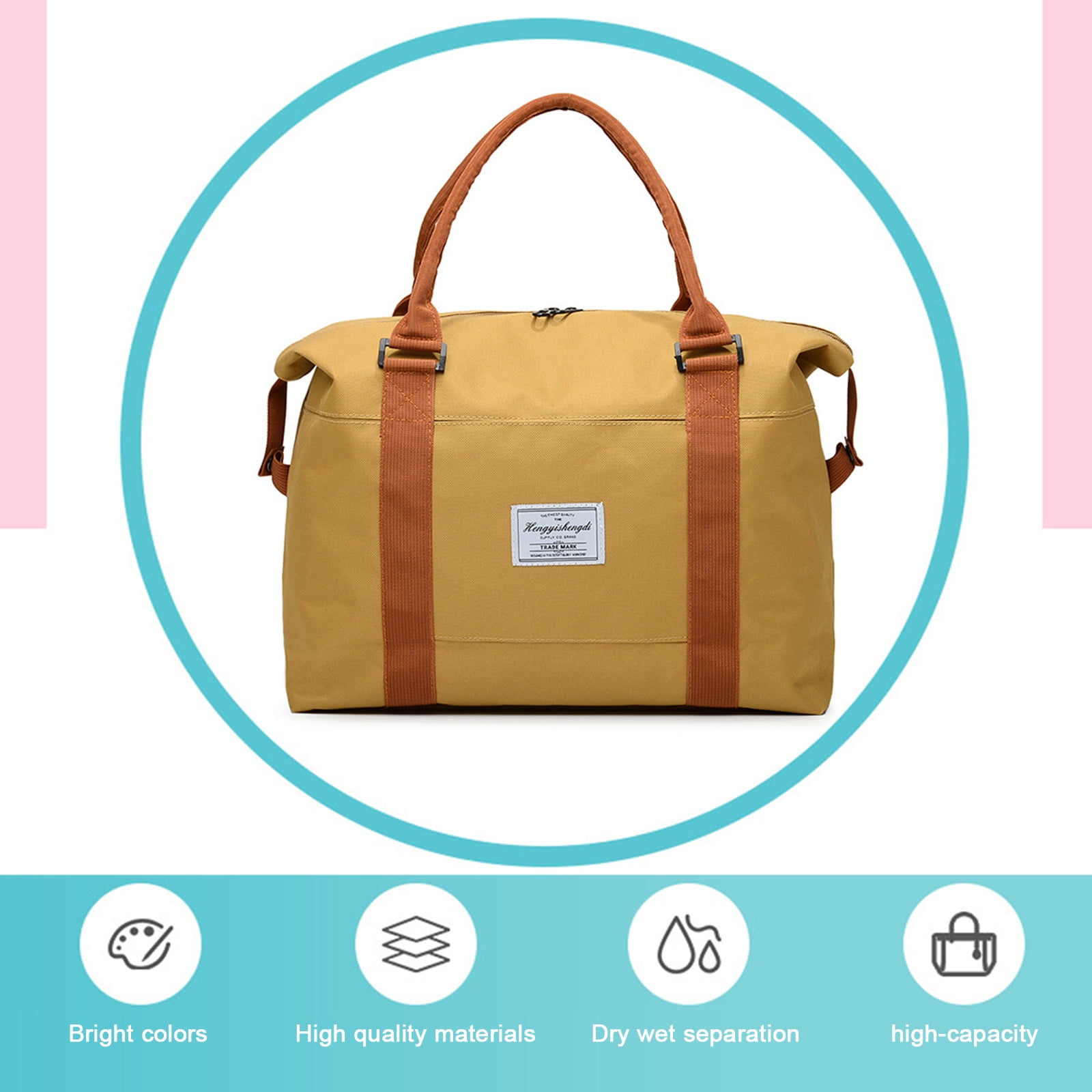 FAMTKT Expandable Gym Bags, Duffle Bags for Sports and Weekend Travel, Large Capacity Lightweight Overnight Bags for Men and Women, Travel Duffel Bags, Sports Tote Bag