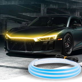 FAMTKT Exterior Lights for Cars, 71 Inch Car Hood Light Strips Water Proof LED Daytime Running Light Strip Neon Light for Car, Car Accessories
