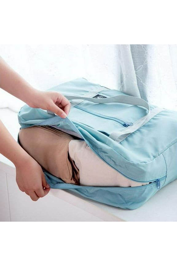 FAMTKT Foldable Travel Duffel Bag Tote Carry Luggage Sport Duffle Week-ender Overnight for Women and Girls