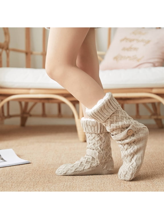Fuzzy Socks For Women Soft Warm Cozy Cabin Plush Fleece Comfy Winter Sleep Slipper Socks Christmas Gifts for Men Women, Day Gifts, Cozy and Warm Socks Christmas Gifts