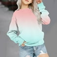 thumbnail image 1 of FAMTKT Girls' Crewneck Sweatshirts Casual Oversized Long Sleeve Pullover Tops Cute Sweater, 1 of 4