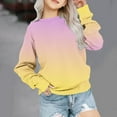 thumbnail image 1 of FAMTKT Girls' Crewneck Sweatshirts Casual Oversized Long Sleeve Pullover Tops Cute Sweater, 1 of 4