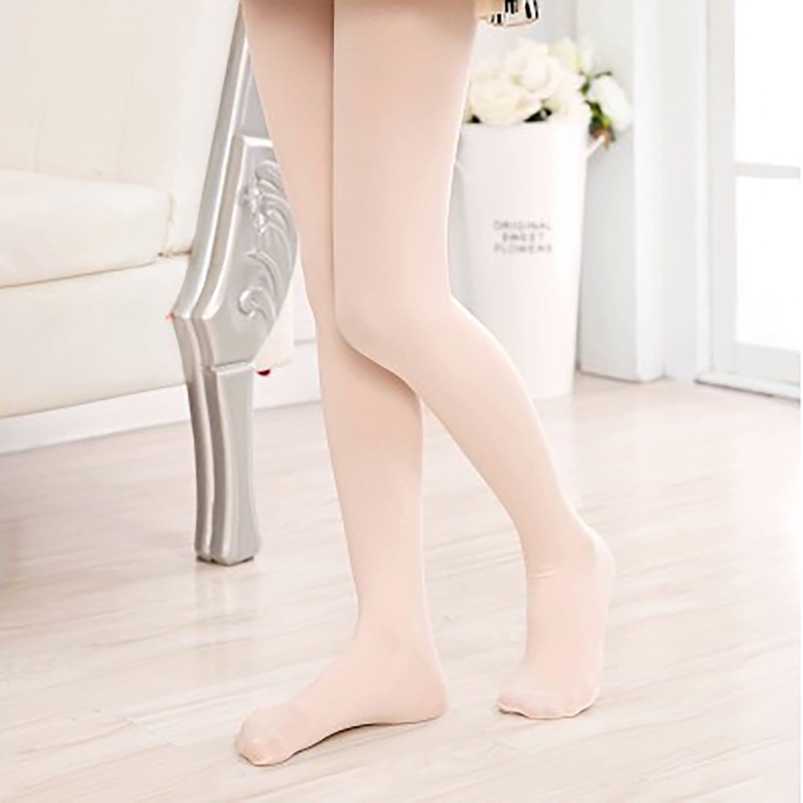 Shldybc Kids Baby Girls Thin Children's Dance Socks Solid Color Cute Performance Ballet Girls Pantyhose, Tights for Girls on Clearance( 3-5 Years, Beige )