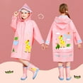 thumbnail image 1 of Shldybc Kids Rain Coat for Girls Boys Cute Toddler Rain Wear Children Transparent Raincoat Jacket Ponchos Water Proof Windbreaker Rainwear, Baby Raincoat( 9-10 Years, Pink ), 1 of 5