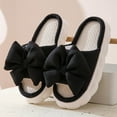 thumbnail image 1 of FAMTKT Men's And Women's Couple Shoes Flat Plushes Non-slip Home Shoes Linen Comfortable Platforms Slippers, Womens House Slippers, 1 of 3