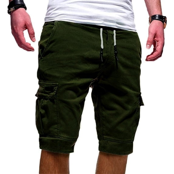 FAMTKT Men's Casual Classic Short Breathable Shorts, Sport Pure Color Bandage Casual Loose Sweatpants Drawstring Shorts Pant
