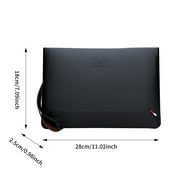 Shldybc Men's Handbag Envelope Bag Large-Capacity Soft Leather Clutch Business Wallet, Clutches on Clearance